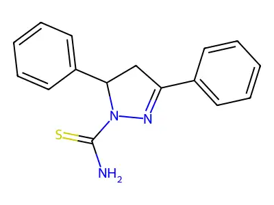 3,5-Diphenyl-4,5-dihydro-1H-pyrazole-1-carbothioamide structure