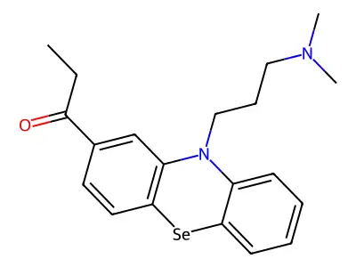 1-Propanone, 1-(10-(3-(dimethylamino)propyl)phenoselenazin-2-yl)- structure