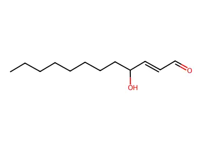 4-Hydroxydodec-2-enal structure