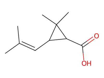 菊酸(顺式(+)) structure