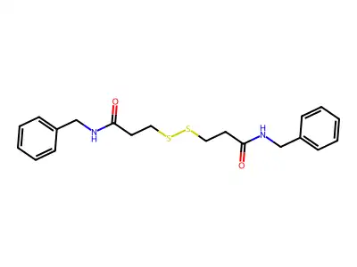 3,3'-Dithiobis(N-(phenylmethyl)propanamide) structure