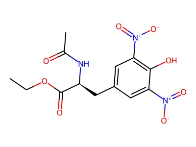 N-Acetyl-3,5-dinitro-L-tyrosine ethyl ester structure