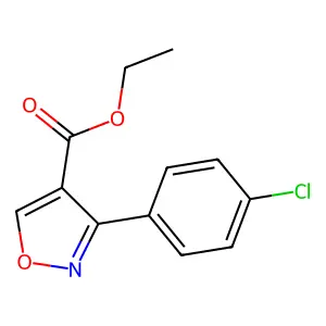 Ethyl 3-(4-chlorophenyl)-1,2-oxazole-4-carboxylate structure