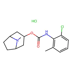 1-alpha-H,5-alpha-H-Tropan-3-alpha-ol, 2-chloro-6-methylcarbanilate (ester), monohydrochloride structure