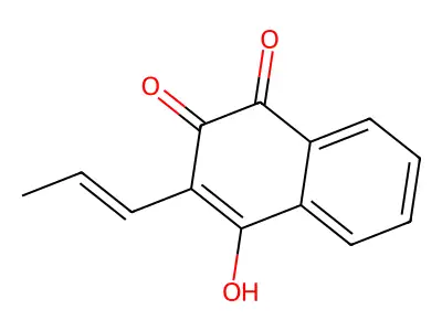 2-Hydroxy-3-propenyl-1,4-naphthoquinone structure