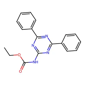 ethyl N-(4,6-diphenyl-1,3,5-triazin-2-yl)carbamate structure