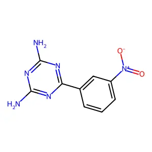 2,4-Diamino-6-(3-nitrophenyl)-1,3,5-triazine structure