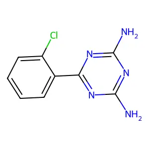 6-(2-Chlorophenyl)-1,3,5-triazine-2,4-diamine structure