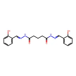 N,N'-bis[(2-hydroxyphenyl)methylideneamino]pentanediamide structure