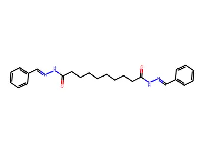N,N'-bis(benzylideneamino)decanediamide structure