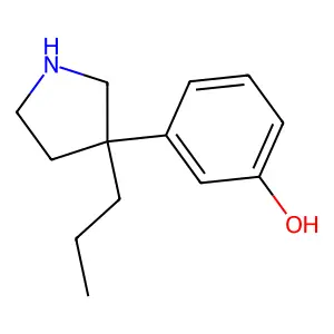 Phenol, m-(3-propyl-3-pyrrolidinyl)- structure