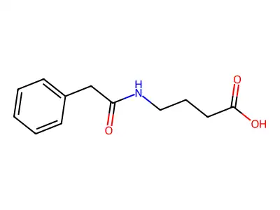 4-[(2-Phenylacetyl)amino]butanoic acid structure