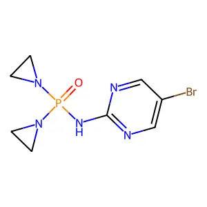 Phosphinic amide, P,P-bis(1-aziridinyl)-N-(5-bromo-2-pyrimidinyl)- structure