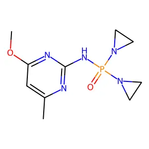 Phosphinic amide, P,P-bis(1-aziridinyl)-N-(4-methoxy-6-methyl-2-pyrimidinyl)- structure