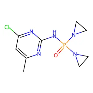 Phosphinic amide, P,P-bis(1-aziridinyl)-N-(4-chloro-6-methyl-2-pyrimidinyl)- structure