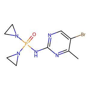 Phosphinic amide, P,P-bis(1-aziridinyl)-N-(5-bromo-4-methyl-2-pyrimidinyl)- structure