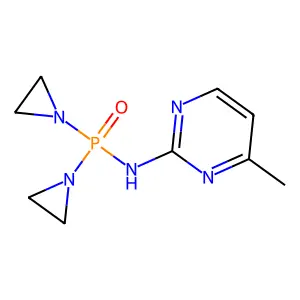 Phosphinic amide, P,P-bis(1-aziridinyl)-N-(4-methyl-2-pyrimidinyl)- structure