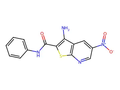 3-amino-5-nitro-N-phenylthieno[2,3-b]pyridine-2-carboxamide structure