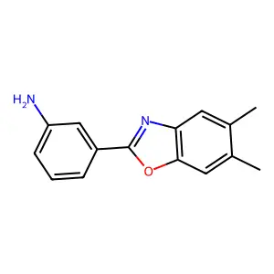 3-(5,6-Dimethyl-2-benzoxazolyl)benzenamine structure
