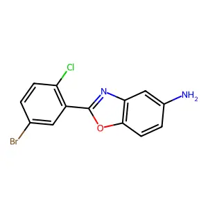 2-(5-Bromo-2-chlorophenyl)-1,3-benzoxazol-5-ylamine structure