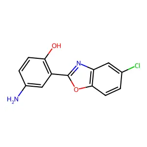 4-Amino-2-(5-chloro-1,3-benzoxazol-2-YL)phenol structure
