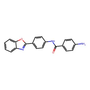 4-amino-N-[4-(1,3-benzoxazol-2-yl)phenyl]benzamide structure