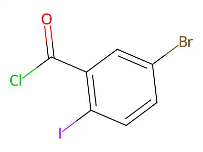 5-Bromo-2-iodobenzoyl chloride structure