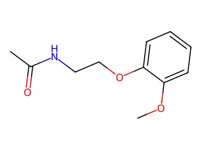 N-[2-(2-methoxyphenoxy)ethyl]acetamide structure