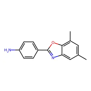 4-(5,7-Dimethyl-1,3-benzoxazol-2-yl)aniline structure