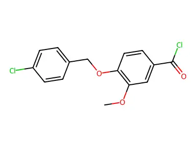 4-[(4-Chlorobenzyl)oxy]-3-methoxybenzoyl chloride structure