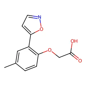 2-(2-Isoxazol-5-yl-4-methylphenoxy)acetic acid structure