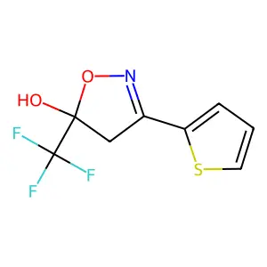 3-(2-Thienyl)-5-(trifluoromethyl)-4,5-dihydroisoxazol-5-ol structure