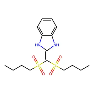 2-(Bis(butylsulfonyl)methylene)-2,3-dihydro-1H-benzimidazole structure