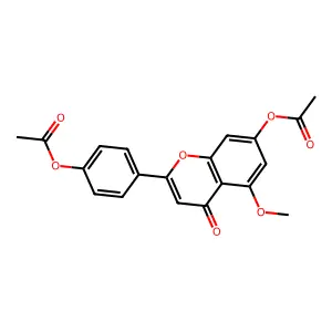 7-(Acetyloxy)-2-[4-(acetyloxy)phenyl]-5-methoxy-4H-1-benzopyran-4-one structure