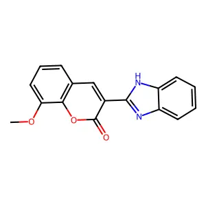 3-(1H-Benzoimidazol-2-yl)-8-methoxy-chromen-2-one structure