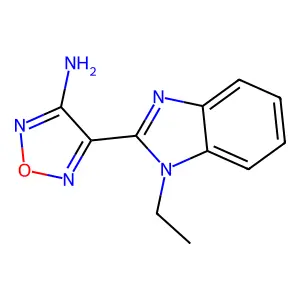 4-(1-Ethyl-1H-benzimidazol-2-yl)-1,2,5-oxadiazol-3-amine structure