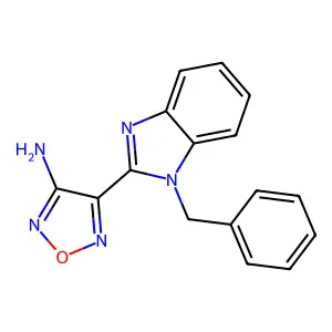 4-(1-(Phenylmethyl)-1H-benzimidazol-2-yl)-1,2,5-oxadiazol-3-amine structure