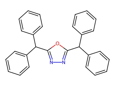2,5-Dibenzhydryl-1,3,4-oxadiazole structure
