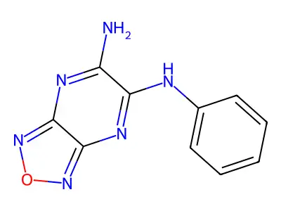 5-N-phenyl-[1,2,5]oxadiazolo[3,4-b]pyrazine-5,6-diamine structure