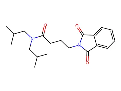 4-(1,3-dioxoisoindol-2-yl)-N,N-bis(2-methylpropyl)butanamide structure