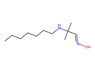 N-[2-(heptylamino)-2-methylpropylidene]hydroxylamine structure