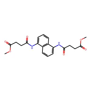 Dimethyl 4,4'-(naphthalene-1,5-diylbis(azanediyl))bis(4-oxobutanoate) structure