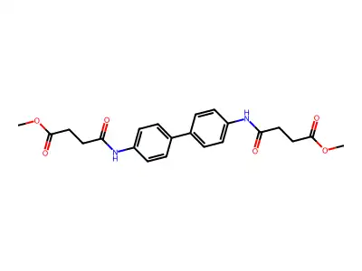Methyl 4-[4-[4-[(4-methoxy-4-oxobutanoyl)amino]phenyl]anilino]-4-oxobutanoate structure