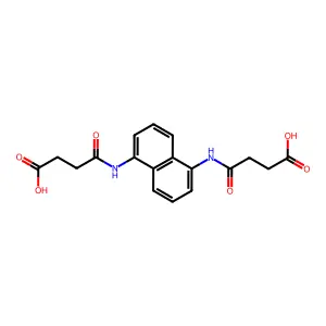 3-{N-[5-(3-carboxypropanoylamino)naphthyl]carbamoyl}propanoic acid structure
