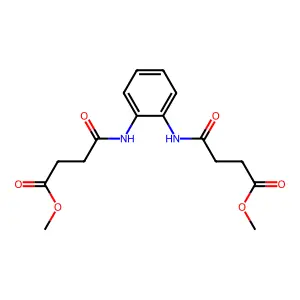 Methyl 4-[2-[(4-methoxy-4-oxobutanoyl)amino]anilino]-4-oxobutanoate structure