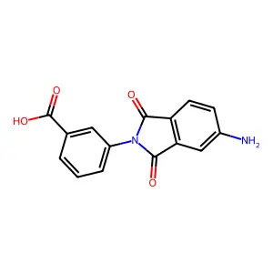 3-(5-amino-1,3-dioxo-1,3-dihydro-2H-isoindol-2-yl)benzoic acid structure