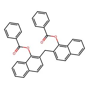 2-[(1-Phenylcarbonyloxy-2-naphthyl)methyl]naphthyl benzoate structure