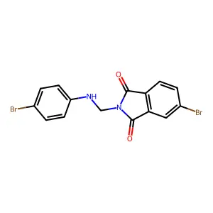 5-bromo-2-{[(4-bromophenyl)amino]methyl}-1H-isoindole-1,3(2H)-dione structure