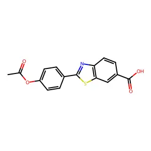 2-(4-Acetoxyphenyl)benzo[d]thiazole-6-carboxylic acid structure