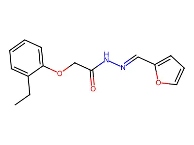 2-(2-ethylphenoxy)-N-(furan-2-ylmethylideneamino)acetamide structure